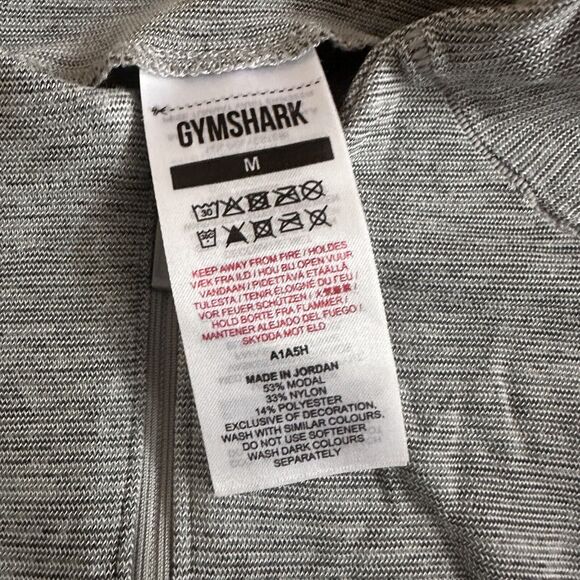 Gymshark Sweater Men’s M Seamless Gray Breathable Athletic Quarter Zip Sweater - Picture 5 of 11